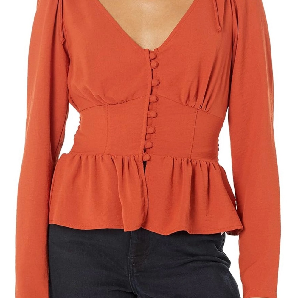 Women's Red Button-Down Top by Louis